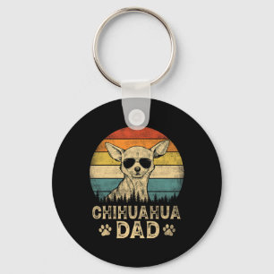 Vintage Chihuahua Dad Dog Lovers Father#39;s Day T Key Ring