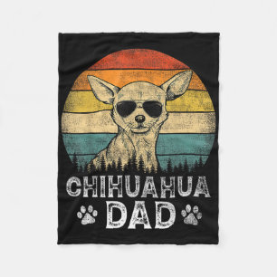 Vintage Chihuahua Dad Dog Lovers Father&#; s Day T Fleece Blanket