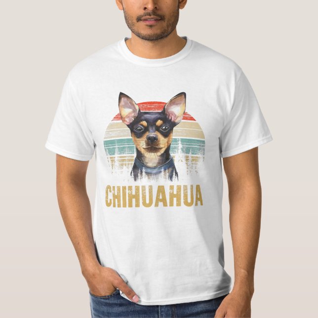 Vintage Chihuahua Dog Lover T-Shirt (Front)