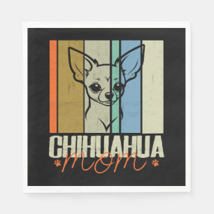 Vintage Chihuahua Mum Dog Lovers Mother's Day Napkin