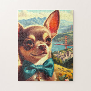 Vintage Chihuahua Painting Jigsaw Puzzle