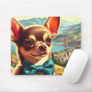 Vintage Chihuahua Painting Mouse Mat