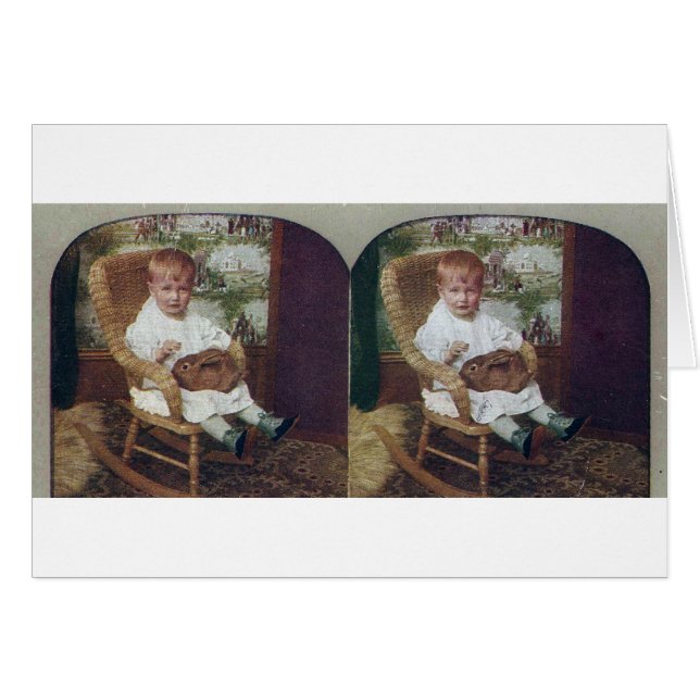 Vintage Child and Rabbit (Front Horizontal)