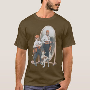 Vintage Child, Boy Pirate, Dog, Mirror, Buccaneer T-Shirt