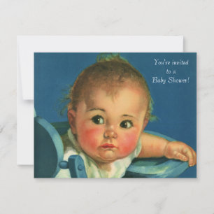 Vintage Child, Cute Boy or Girl Baby Shower Invitation
