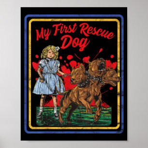 Vintage Child Game Horror Dark Humour First Rescue Poster