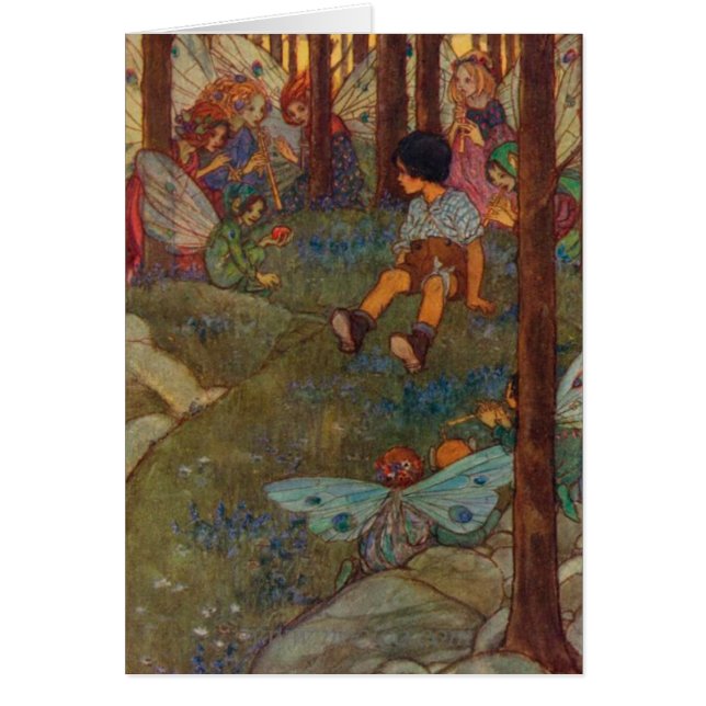 Vintage - Child Meets Woodland Fairies, (Front)