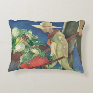 Vintage Child, Organic Gardening; Victory Garden Decorative Cushion