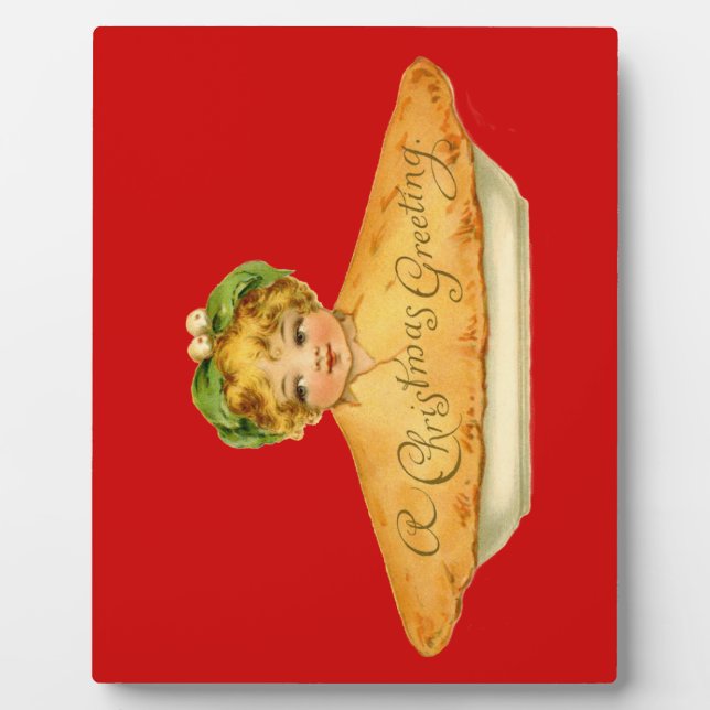 Vintage Child & Pie Plaque (Front)