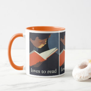 Vintage Child Reading a Book From the Library Mug