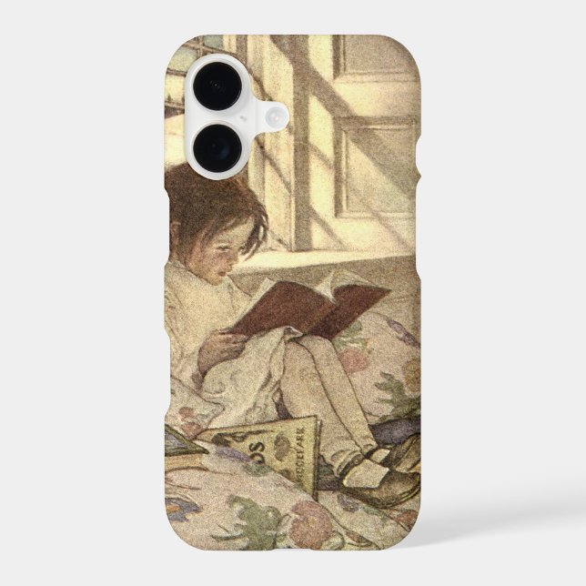 Vintage Child Reading a Book, Jessie Willcox Smith (Back)