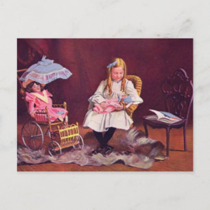 Vintage Child Role Playing Postcard