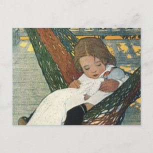 Vintage Child with a Doll by Jessie Willcox Smith Postcard