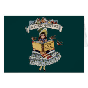 Vintage Child with Santa Claus Book