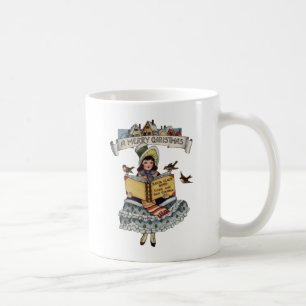 Vintage Child with Santa Claus Book Coffee Mug