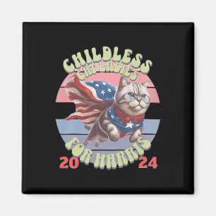Vintage Childless Cat Ladies For Kamala Harris 202 Magnet
