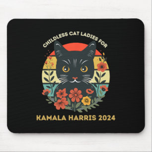 Vintage Childless Cat Ladies For Kamala Harris 202 Mouse Mat