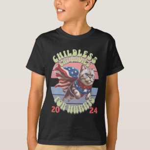 Vintage Childless Cat Ladies For Kamala Harris 202 T-Shirt