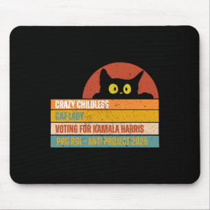 Vintage Childless Cat Ladies For Kamala Harris Pre Mouse Mat