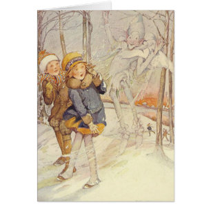 Vintage - Children and Jack Frost,