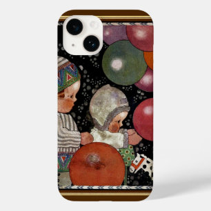 Vintage Children Birthday Party, Balloons and Toys Case-Mate iPhone 14 Case