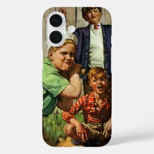Vintage Children Boys Sports Baseball Player Game iPhone 16 Case