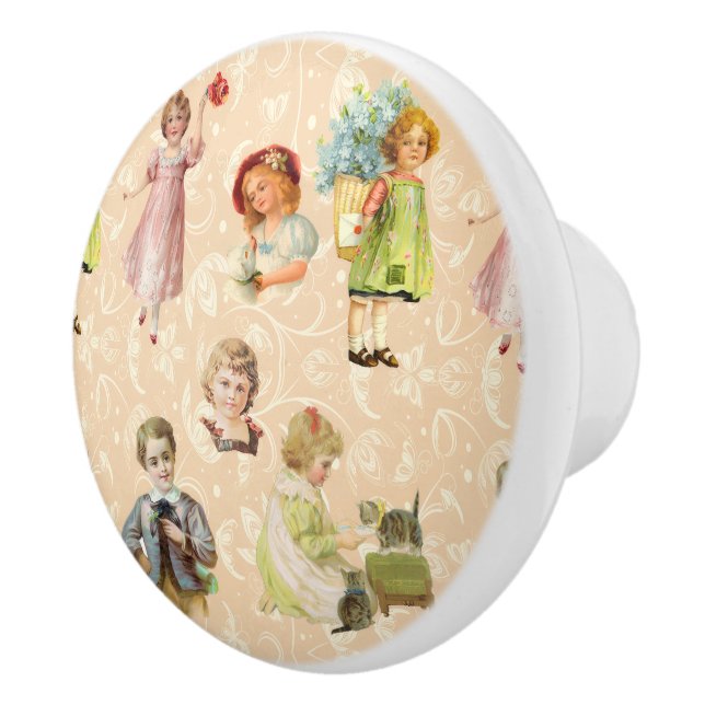 Vintage Children Ceramic Knob (Right)