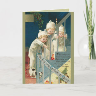 Vintage Children Christmas Card
