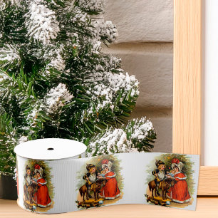 Vintage Children Christmas Grosgrain Ribbon