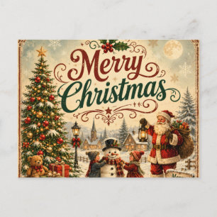 vintage children christmas postcard