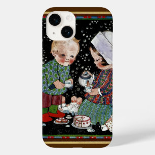 Vintage Children Having a Pretend Tea Party Case-Mate iPhone 14 Case