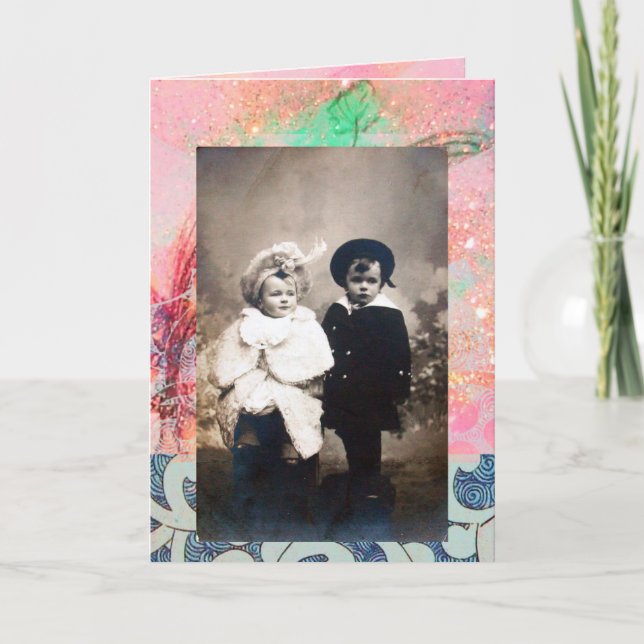 VINTAGE CHILDREN HOLIDAY CARD (Front)