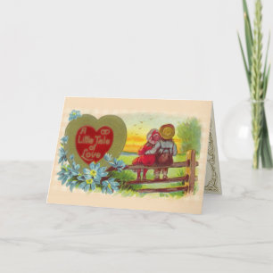 Vintage Children in Love Valentine's Card