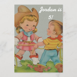 Vintage children invitation