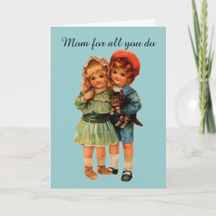 Vintage Children Mother's Day Card