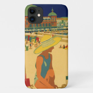 Vintage Children, Sisters Family Vacation at Beach iPhone 11 Case