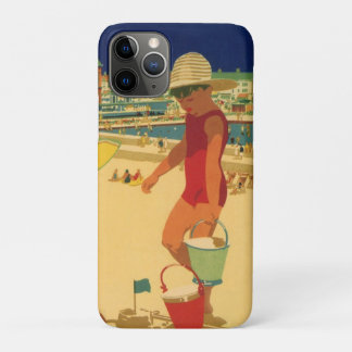 Vintage Children, Sisters Family Vacation at Beach iPhone 11 Pro Case