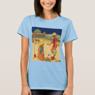 Vintage Children, Sisters Family Vacation at Beach T-Shirt