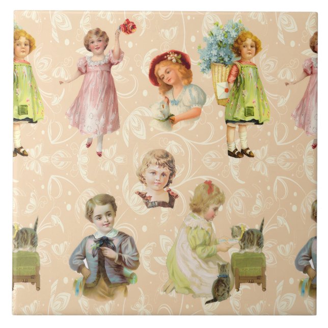 Vintage Children Tile (Front)