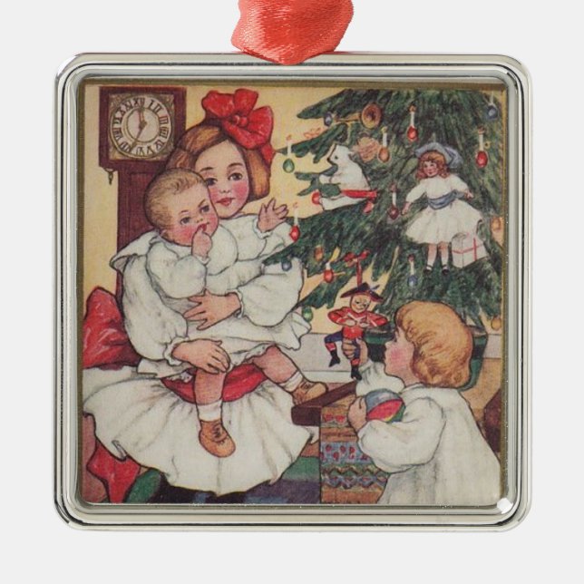 Vintage Children Victorian Christmas Ornament (Front)