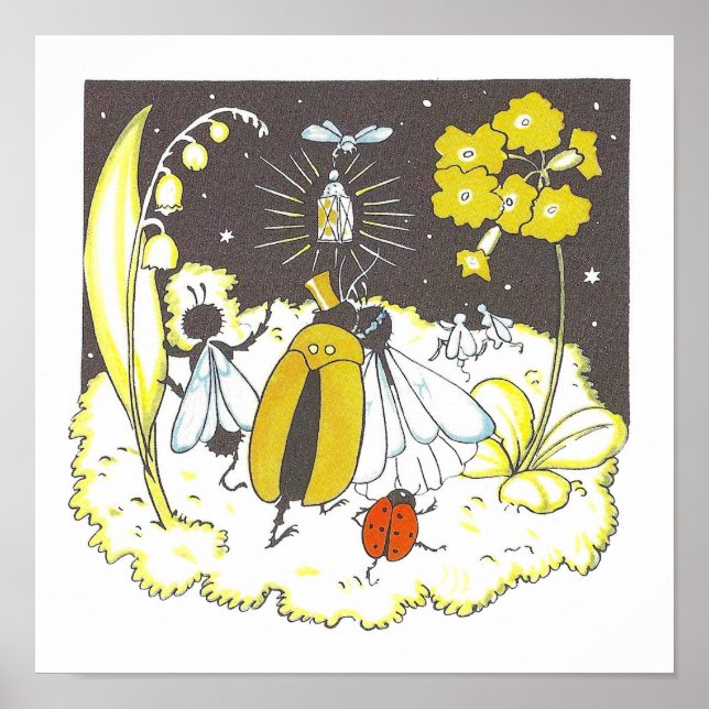 Vintage Children's Book Nursery Art Poster (Front)