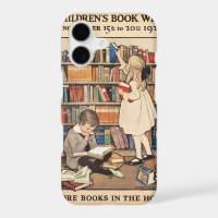 Vintage Children's Book Week Library Illustration
