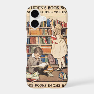 Vintage Children's Book Week Library Illustration