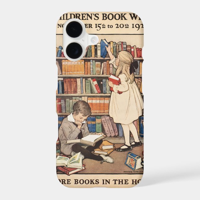 Vintage Children's Book Week Library Illustration (Back)