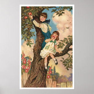 Vintage Children's Illustration Poster or Print