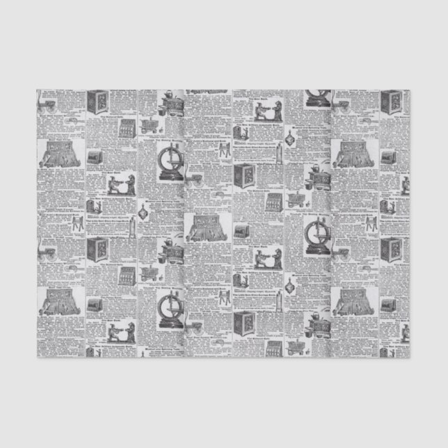 Vintage Children's Toys Advertisement Tissue Paper (Front)