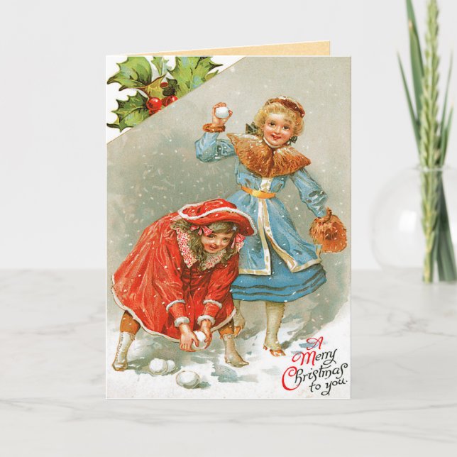 Vintage Child's Christmas Card (Front)