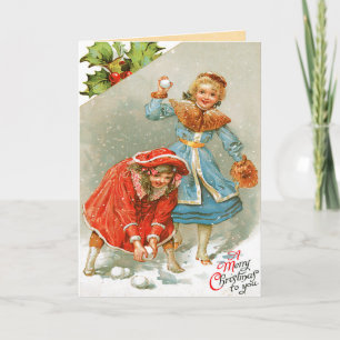 Vintage Child's Christmas Card