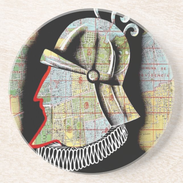 Vintage Chile Santiago Travel Coaster (Front)