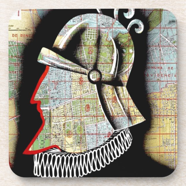 Vintage Chile Santiago Travel Coaster (Front)